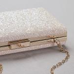 Glitter Black Evening Clutch Bag Buckle Closure For Wedding