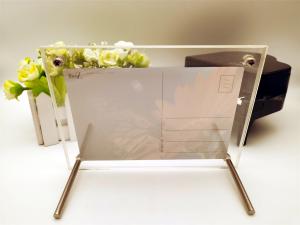 China ODM Acrylic Photo Display Stands , Square Clear Photo Frame Stand wholesale