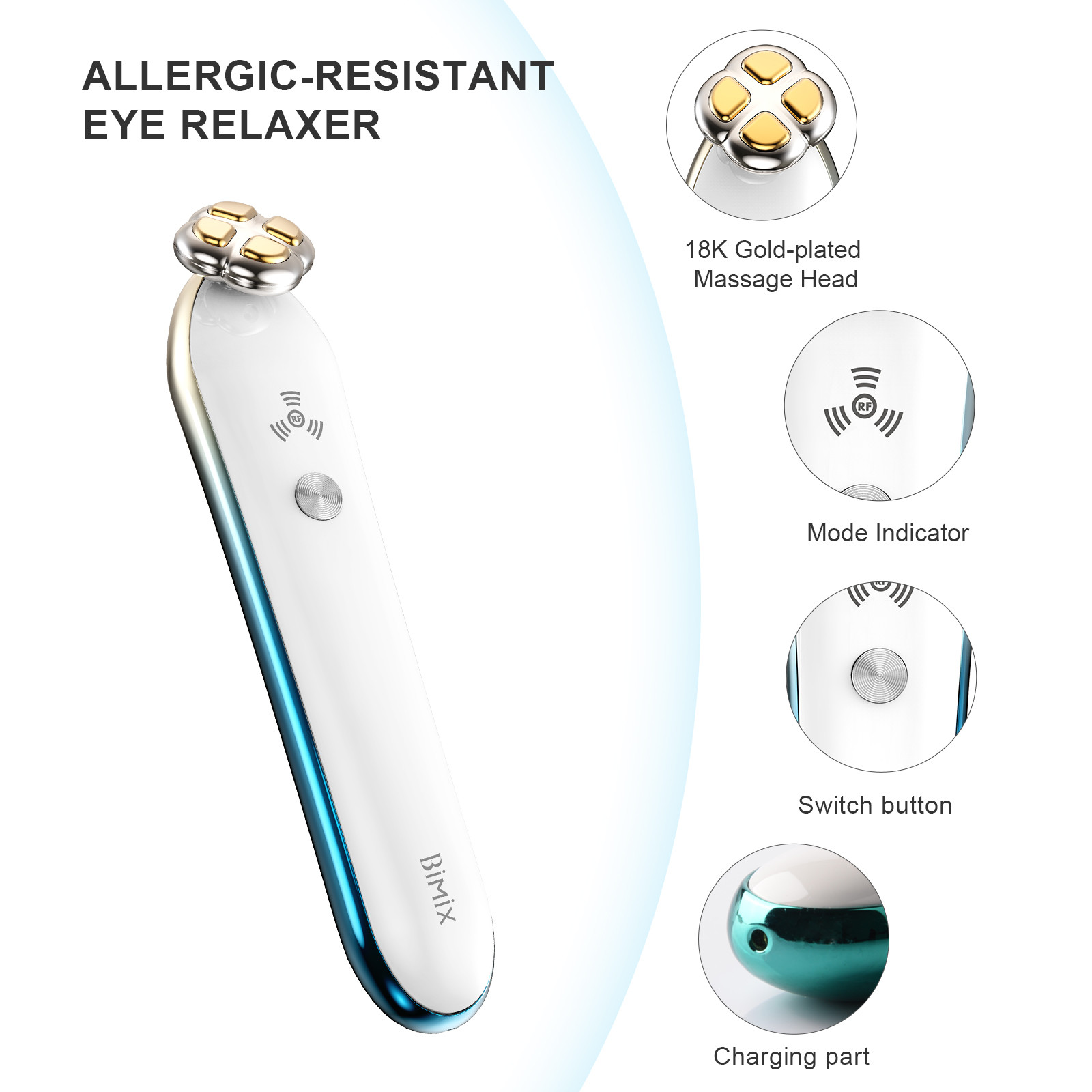 Electric 500mAh 2W Portable Eye Skin Massage Device