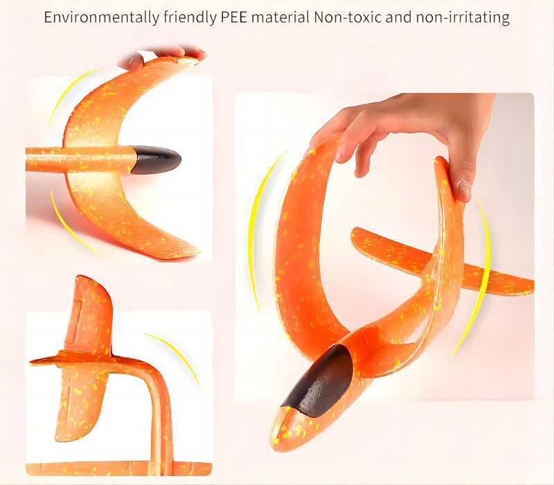 48cm Large Epp Foam Hand Thrown Airplane Toy Unisex Double Hole Whirlpool Model Glider