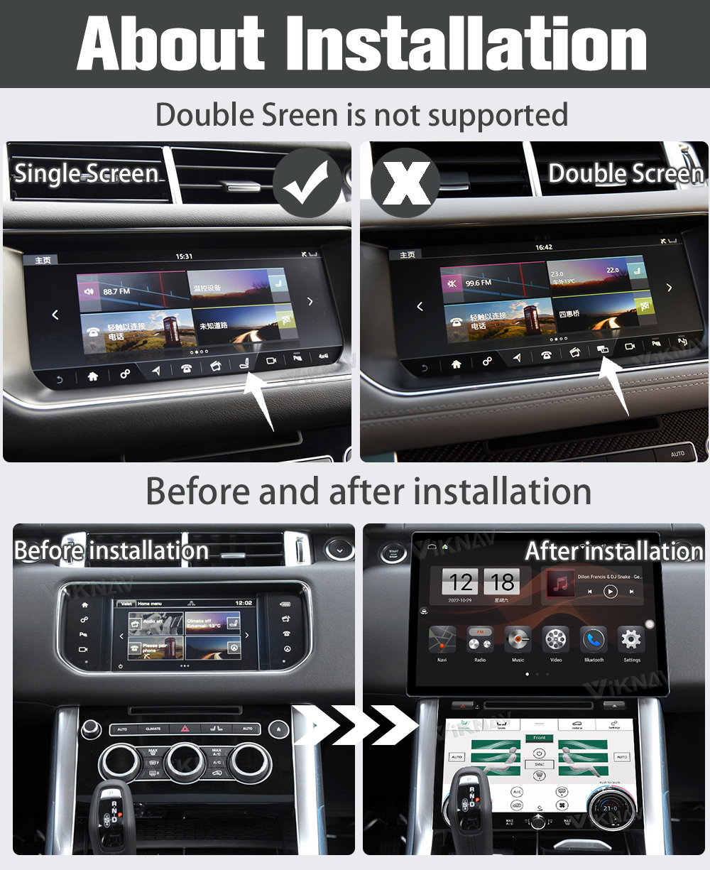 Viknav Car Radio For Land Rover Range Rover Sport L494 (2013-2017) 13.6 inch Android Autoaudio GPS CarPlay