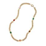 stainless steel Jewelry Set colorful Oval stone Bracelet Necklace for Women