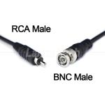 BNC Male to RCA Male AV Extension Cable for CCTV Camera