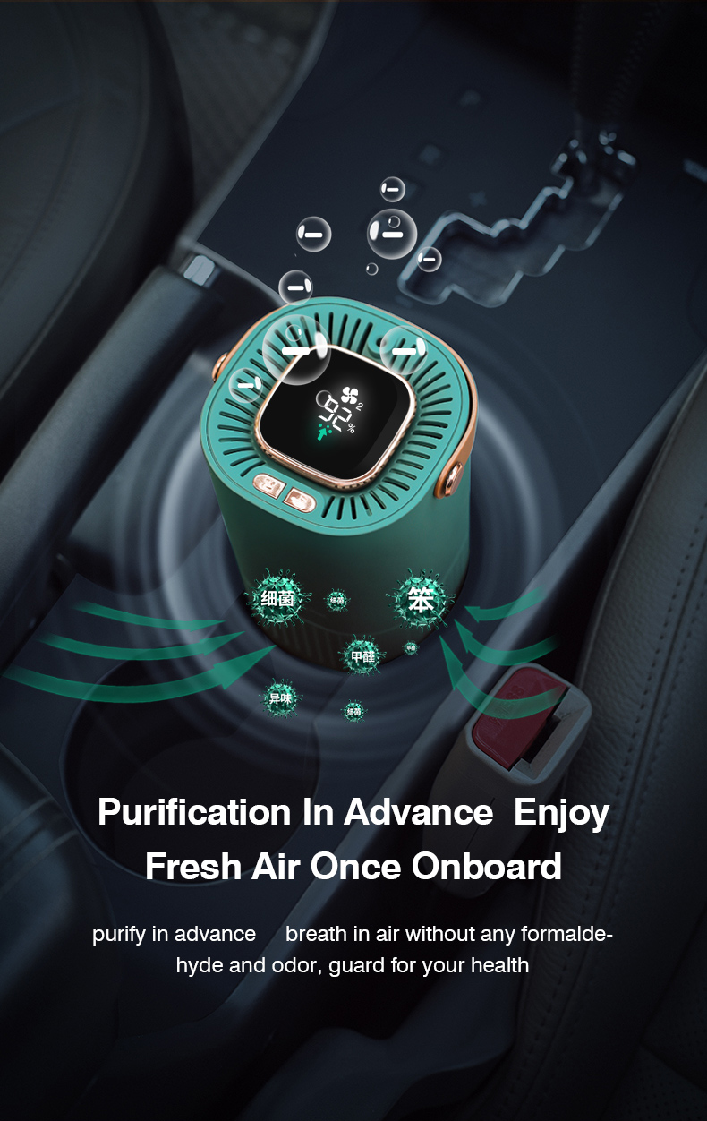 Homefish H13 Filter Desktop Car Air Purifier Negative Ion 8 Million Pcs/Cm3