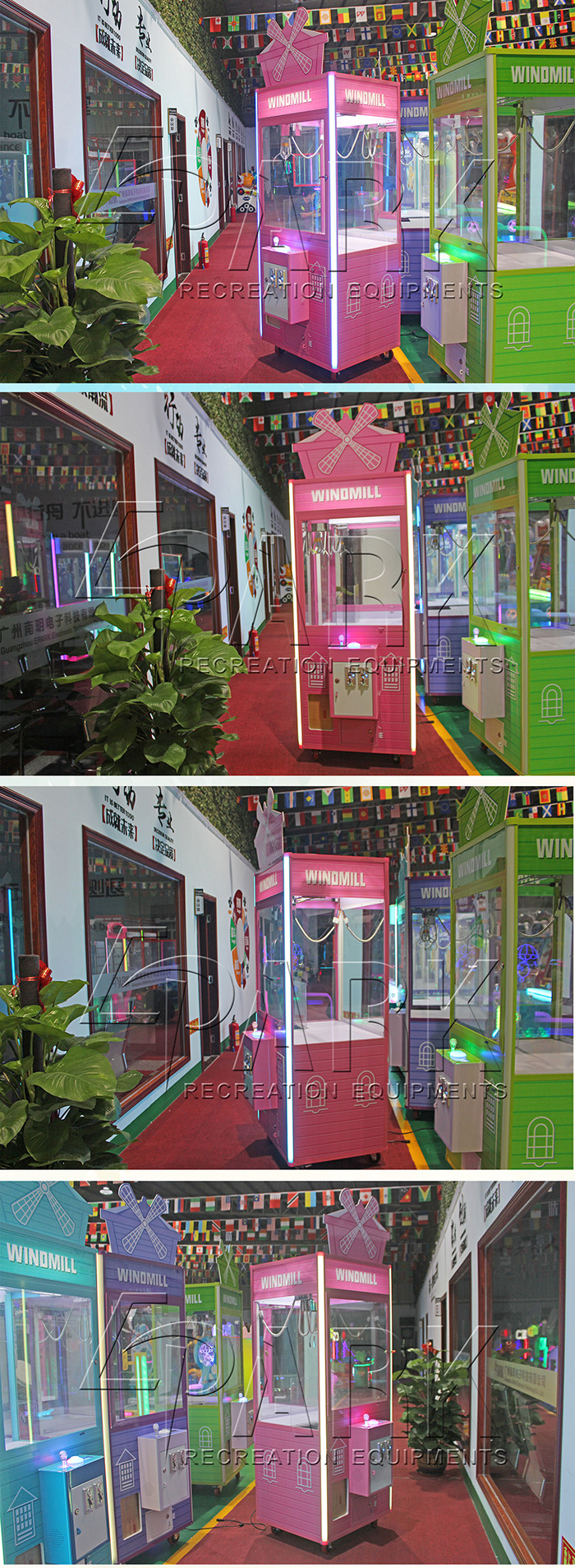Windmill Gift Crane Game Machine Coin Pull With LCD Screen Display