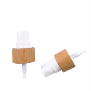 China 20/410 0.2cc Upside Down Spray Bottle Bamboo Collar Continuous Spray Misting Bottle wholesale