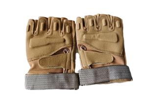 China TactiGrip Brown Combat Gloves (Half-Finger) - Reinforced Knuckle &amp; Palm Guard wholesale