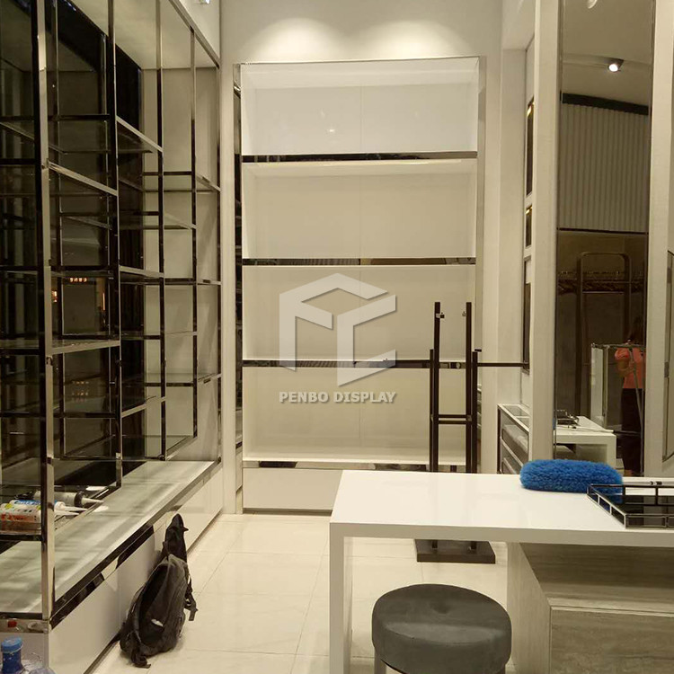 MDF Bag Display Shelf Cabinet