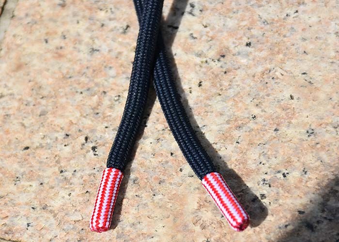 Long 31cm Garments Polyester Drawstring Cord With Custom Knitting Endings