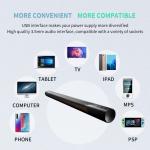 Multiple Audio Inputs 2000mA Battery Powered Sound Bar For LED TV