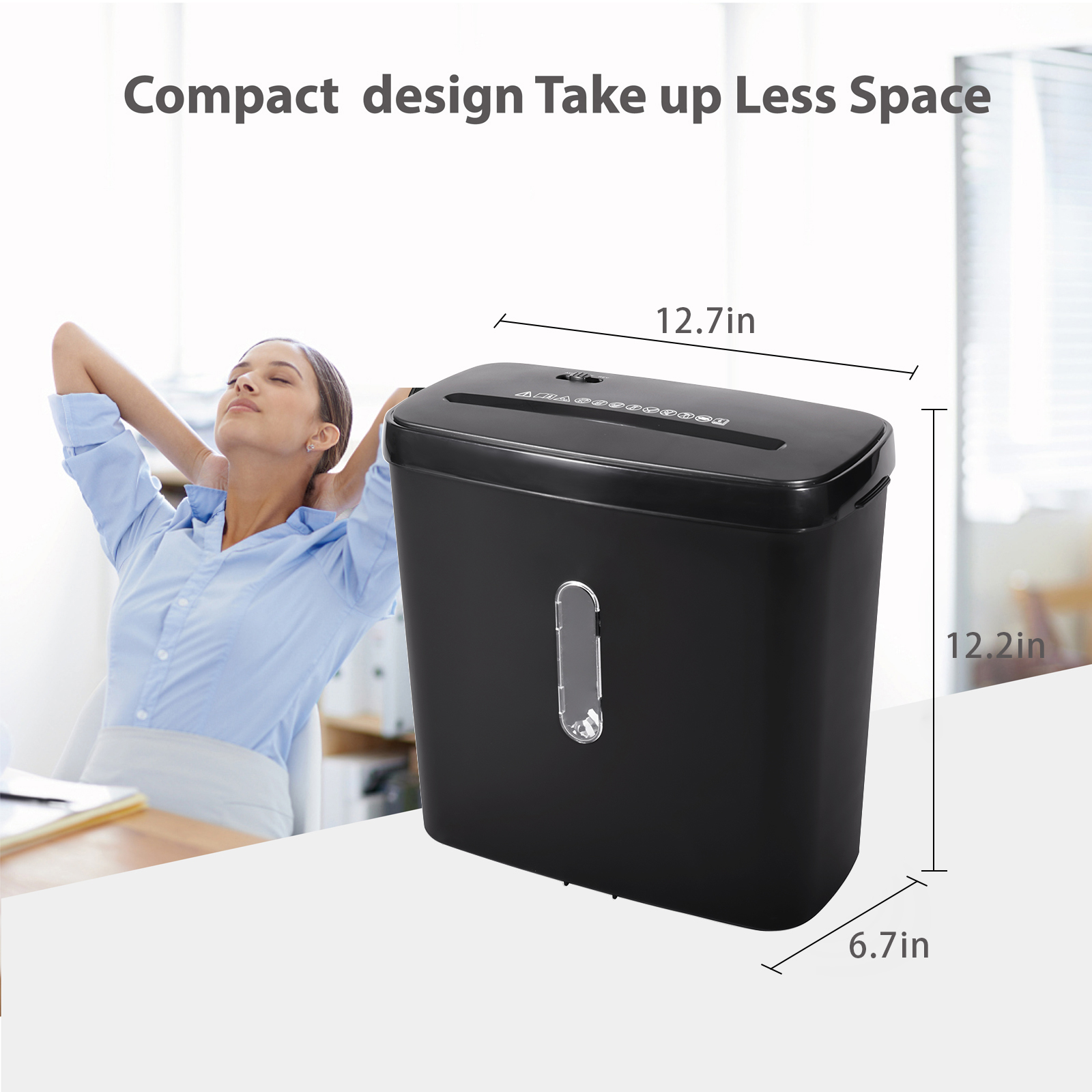 Electric Documents Cross Cut Paper Destroy Machine C502P 6 Sheet Credit Card Shredder With 11L Mini Basket Bin