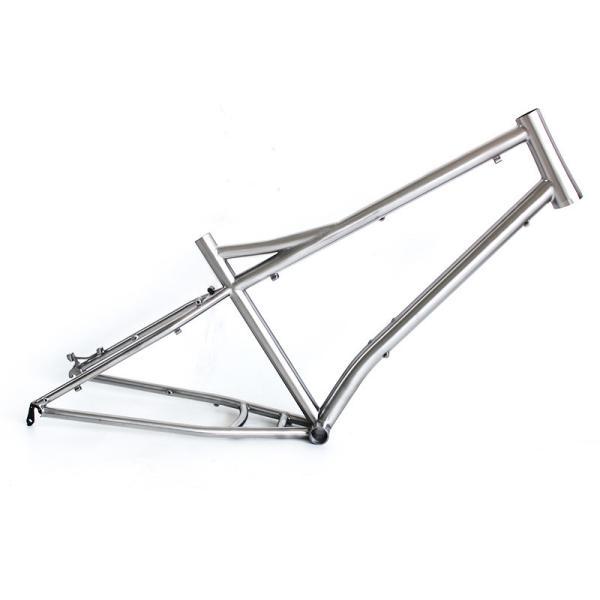 27.7er Titanium Bike Frame MTB Long Tour Travel Fram With 192mm Dropout Distance