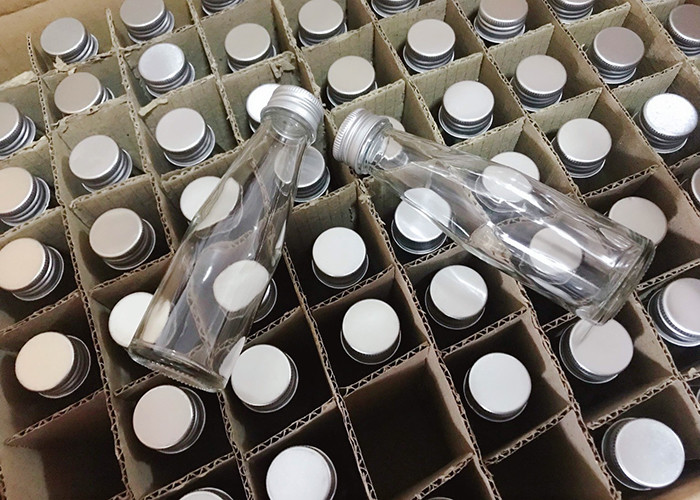 Custom Small Glass Juice Bottles / 4 Oz Glass Bottles High White Glass