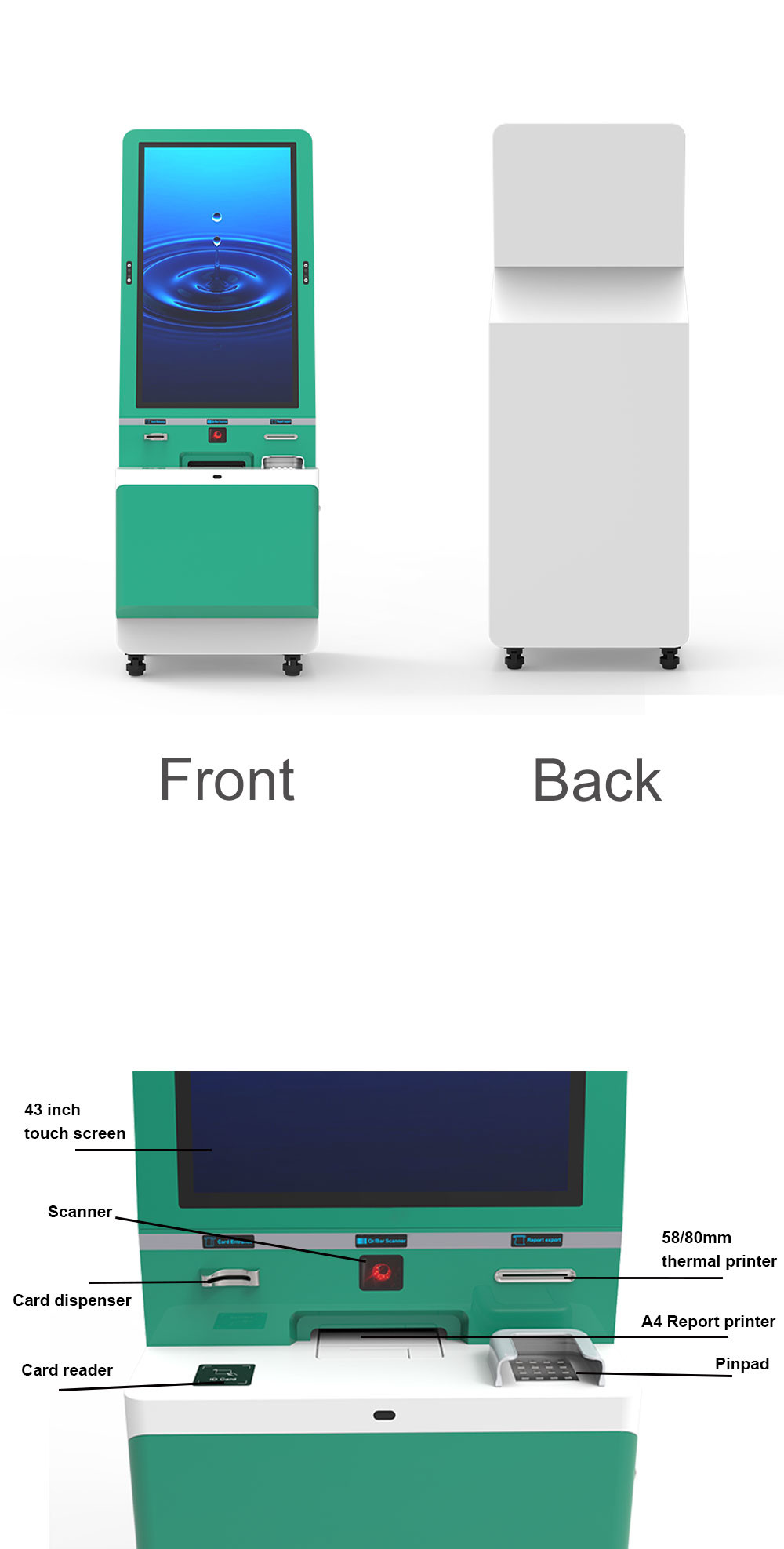 White Android Pos Terminal With Printer All In One Android Printer Terminal
