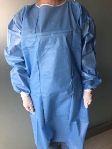 China Dust Proof Non Woven Isolation Gown , Blue Surgical Protective Clothing wholesale