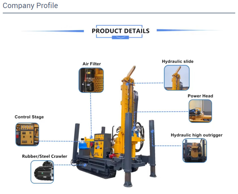 ST 180 Rubber Crawler Mounted Drilling Rig For Civil Industry Deep Underground Borehole