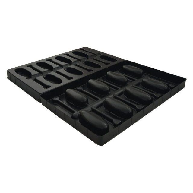 Recyclable Electronic Component Packages Black PET/PVC/PS Large Plastic Tray