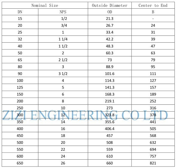 3D Stainless Steel Tubing Elbows , 8 " Sch 20 ASTM A234 WP11 Galvanized Pipe Elbow
