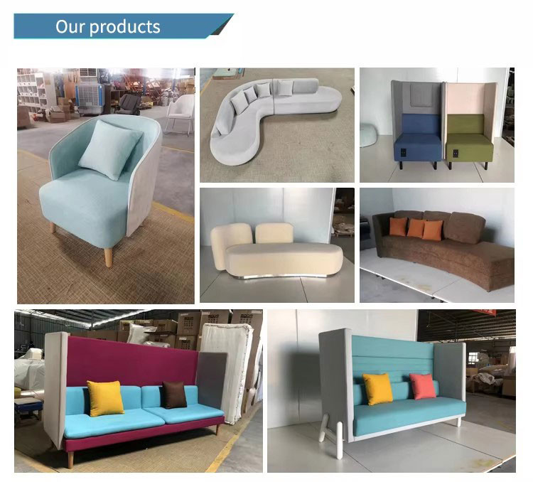 Fabric Office Sofa Couch 3 Seater Office Sofa And Coffee Table Set
