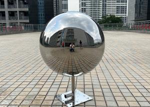 China Mirror Polished Garden Pool Stainless Steel Water Sphere Fountain wholesale