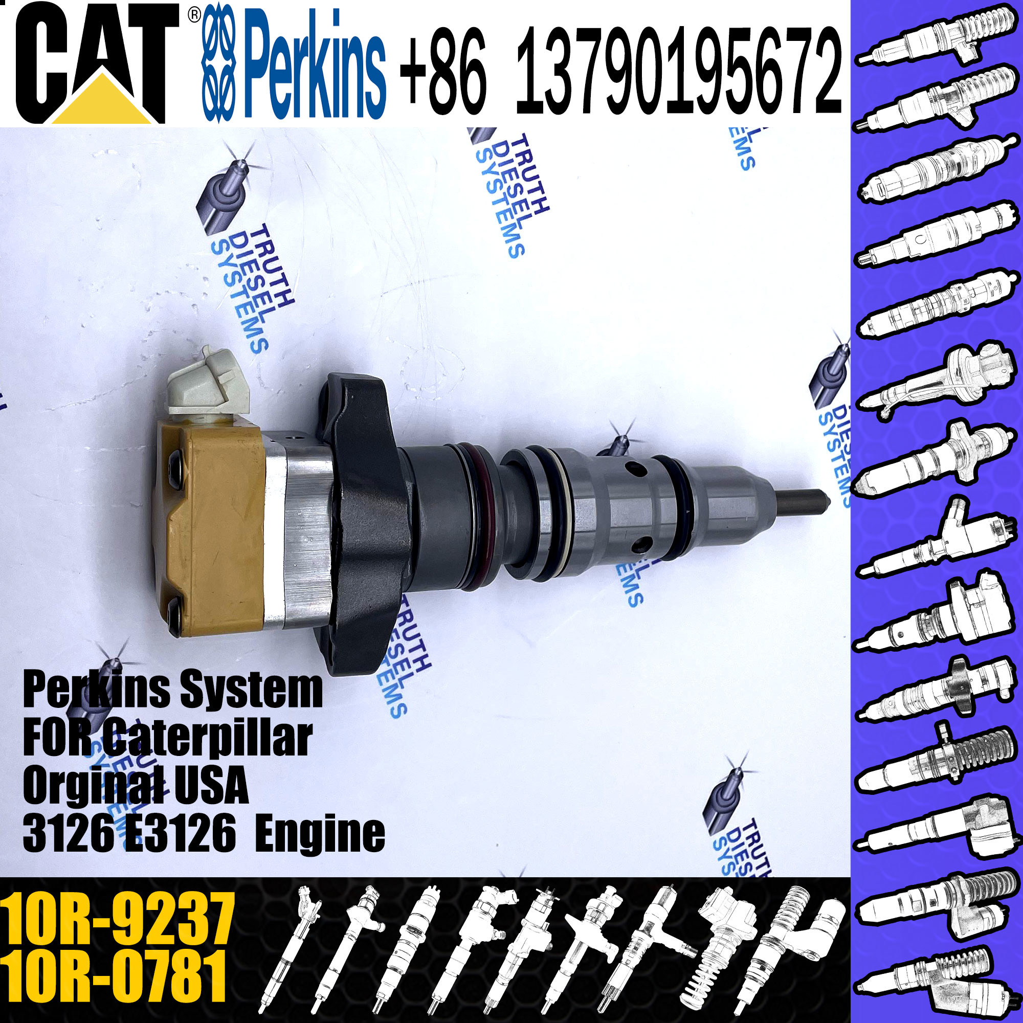 Fuel injector for sale cat 3126b injector 10r-0781 10r-0782 10r-9237 for caterpillar 3126 cat injectors