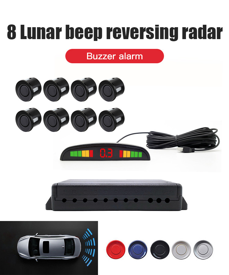 0.3 To 1.5m Audio Alarm Ultrasonic Parking Guidance System Auto Backup Warning Systems