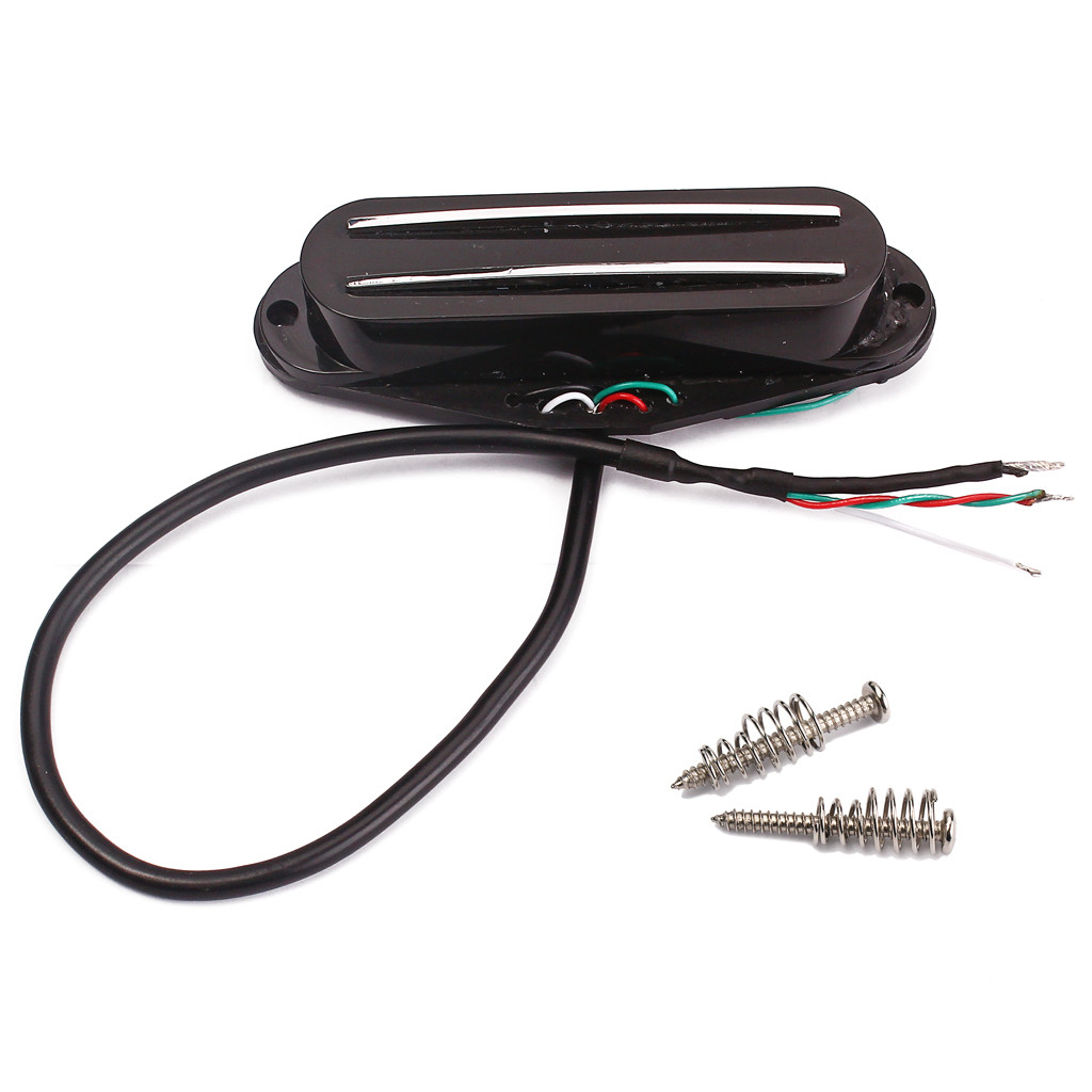 Ceramic Single Coil Bass Pickup Dual Rails DC Resistance 9~10kΩ With Screws Springs