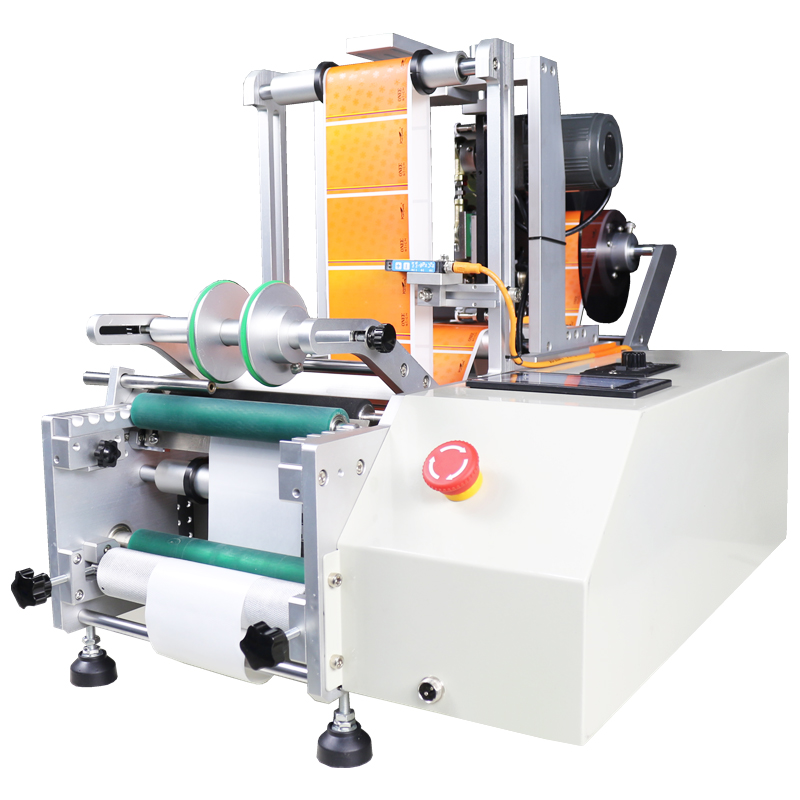 Adhesive Sticker Date Printed Round Bottle Manual Labeling Machine with Electric Driven