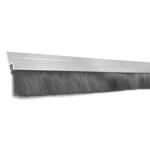 Wind Proof Door Bottom Brush , Galvanized Aluminum Base Under Gate Brushes