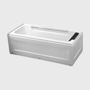 China Villa Indoor Fiberglass Whirlpool Jacuzzi Tub Air Jetted Massage Rectangular wholesale