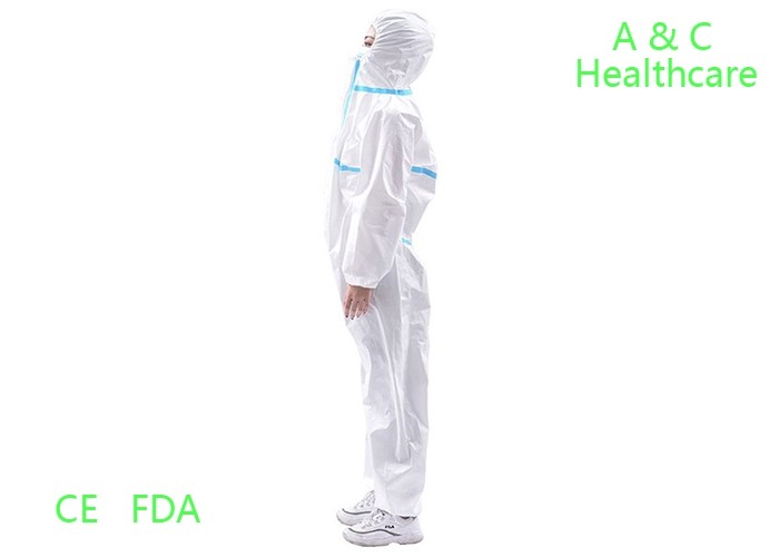 Anti Blood Isolation Disposable Protective Gowns With Thumbhole Long Sleeve