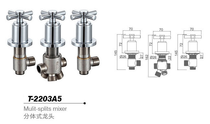 Bathtub mixer,Faucet,cold/hot water basin tap T-2203A5