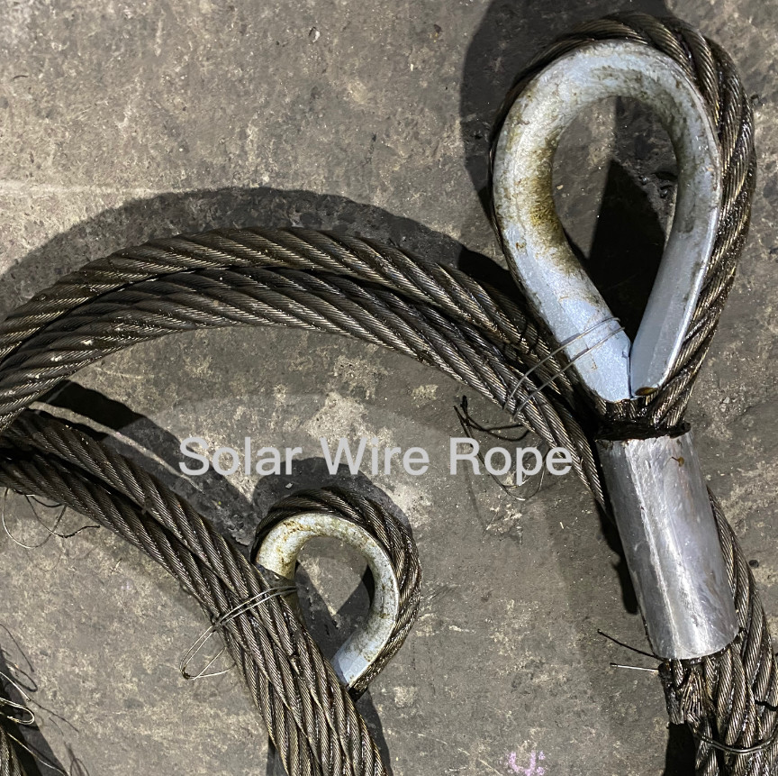 Slings With Both Ends Aluminum Ferrules Mechanically Spliced Heavy Duty Lifting
