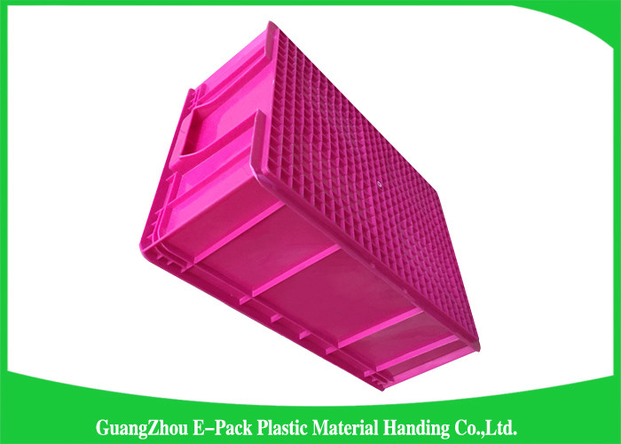Warehouse Plastic Stackable Containers Big Capacity Space Saving Foldable Transport