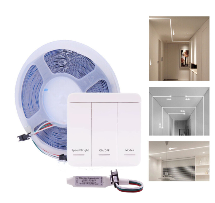 Residential IP20 Self Adhesive LED Strip 10M 12V Warm White Led Strip