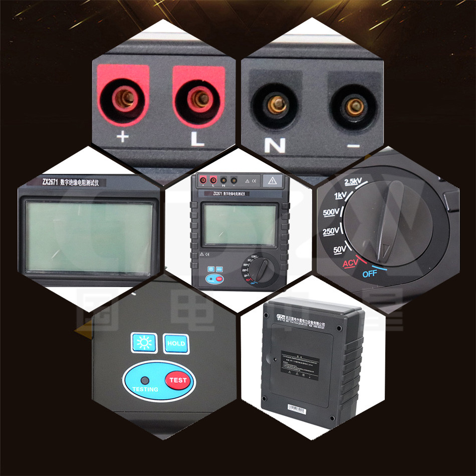 2500V 5000V High Voltage Digital Display Insulation Resistance Tester