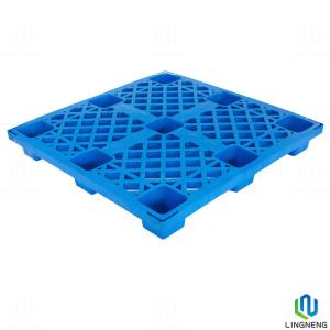 China Stackable Lightweight Plastic Pallets 1100x1100x145mm With 9 Feet wholesale