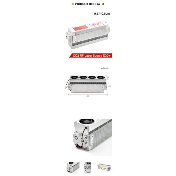 RF Metal Co2 Laser Tube 30W For Laser Marking Engraving Machine