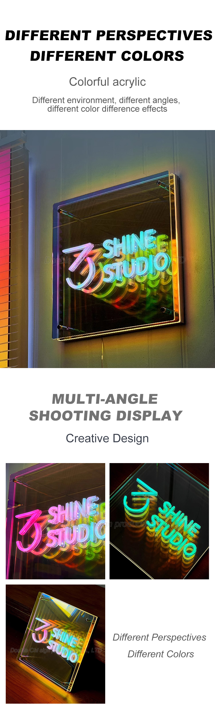 Mini Luminous Character 3D Billboards Infinity Mirror LED Letters with Wireless Channel