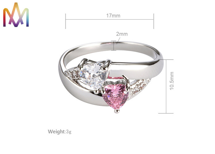 Mylongingcharm 3g Copper Heart Shaped Personalized Jewelry Ring