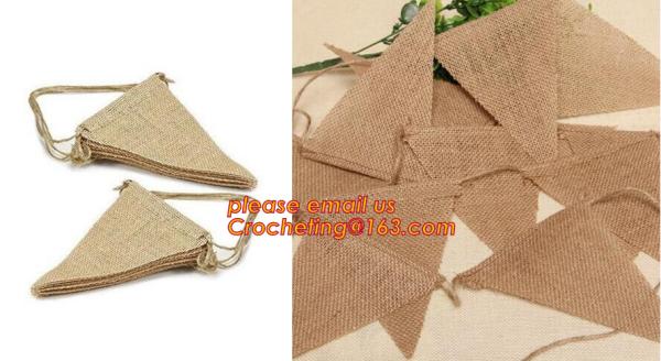 3M Vintage wedding birthday party decoration Chic burlap linen lace jute garland
