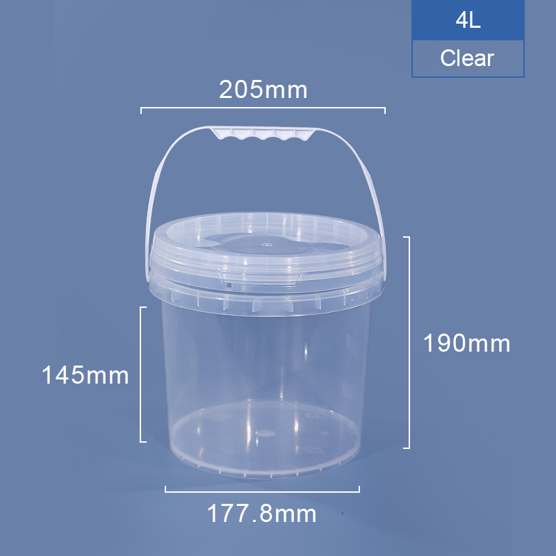 liquid fertilizer PP Round Plastic Bucket With Lid Handle Printing with Heat Transfer