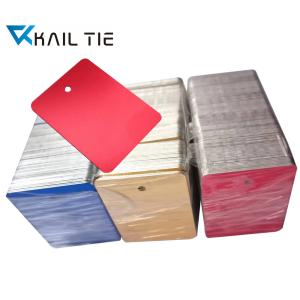 China Printing Polish Anodized Aluminum Identification Tags Engraved 51mmx38mm x0.5mm wholesale