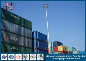 China 30M Steel Q345 Polygonal HDG High Mast Light Pole 4mm / 6mm / 8mm Thickness wholesale