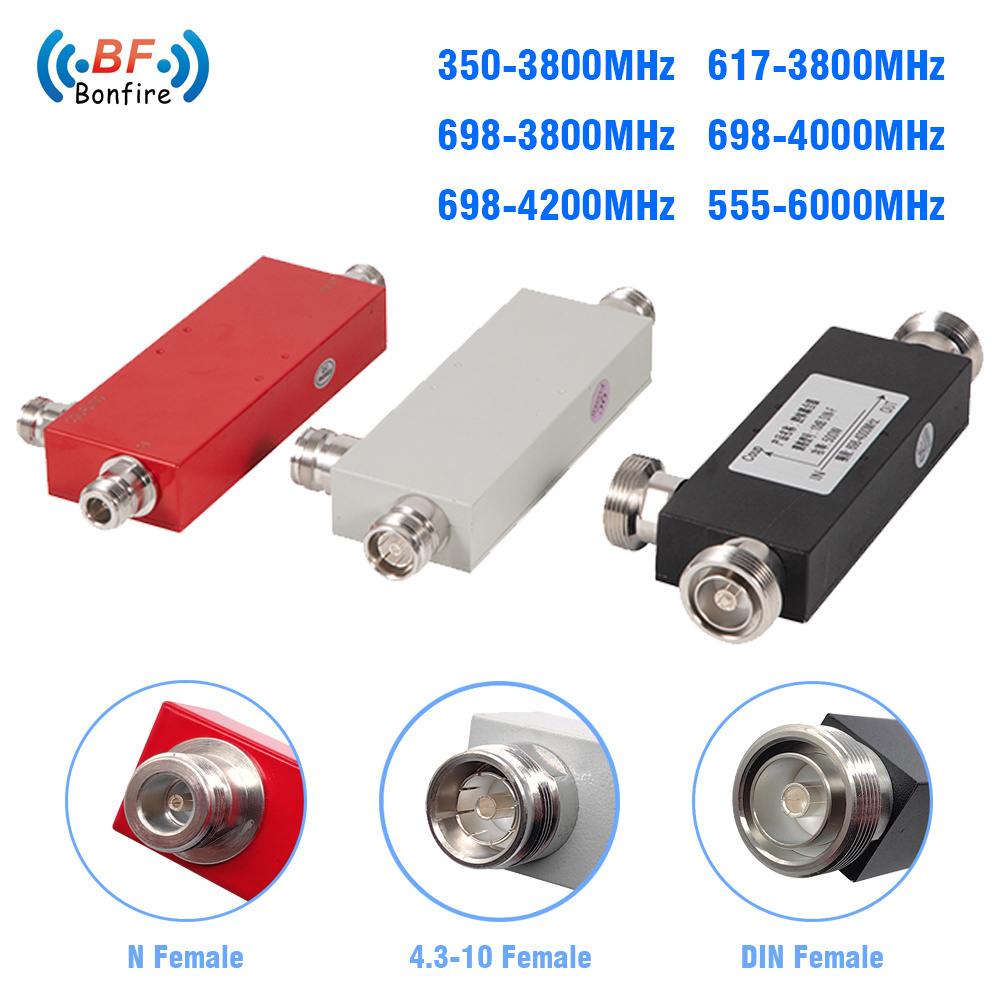 380-2700MHz Wideband RF Directional Coupler 7dB Coupling N Female Type