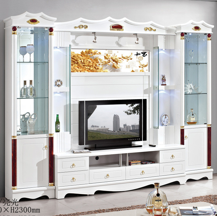 Living Room Armoire Antique Furniture MDF Panel Ashley TV Cabinet