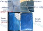 Ultrasonic Bonding Disposable Examination Gowns , Impervious SMMS Disposable