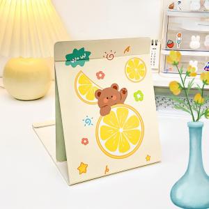 China Extra LOGO Yes Heart Shaped Folding Travel Cosmetic House Decor Small Logo Mirror wholesale