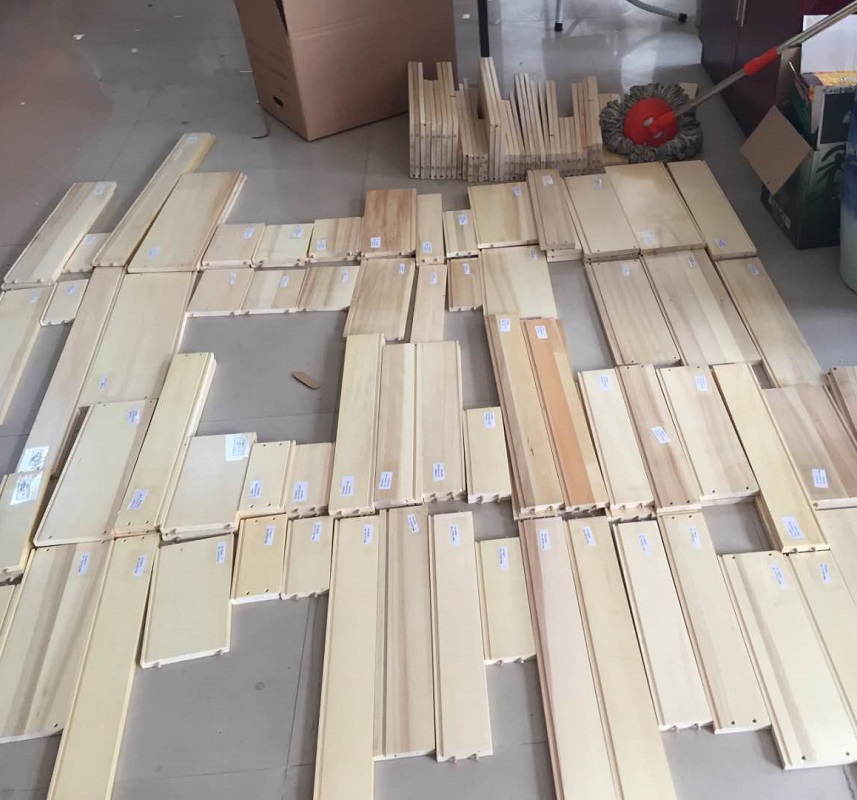 Drawer Furniture Backboard Panels Durable Grooved Poplar Paulownia Pine for Furniture