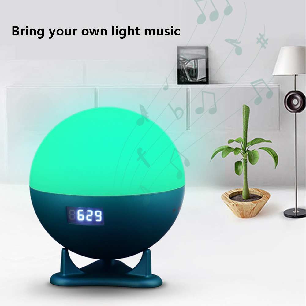 Smart Tuya Wake Up Light Alarm Clock Touch Sense 16 Colors Multi Functional Night Light With Sleep Aid Music For Bedroom